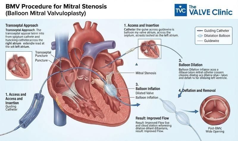 BMV procedure for mitral stenosis