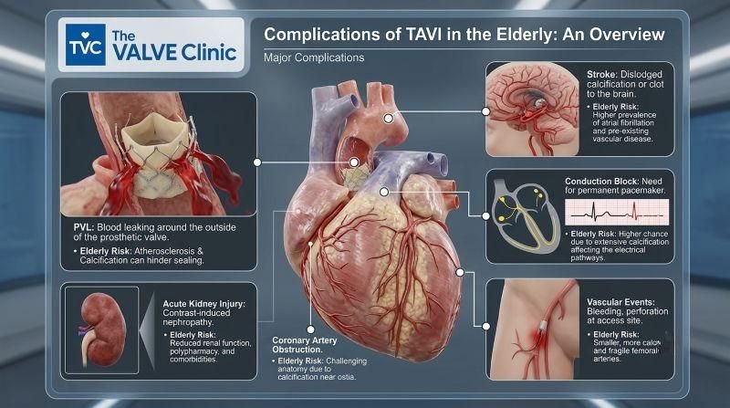 TAVI complications in elderly patients